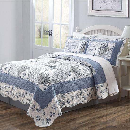 cxmicrotex Nevresim Takımı Ön Yıkamalı Patchwork Baskılı Yorgan Takımı