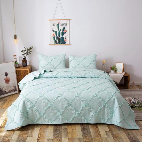 Solid Bedding Collection Fırfırlı Yorgan Seti Çift Taraflı Yatak Örtüsü
